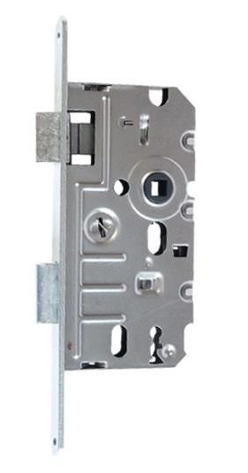 Zámek zadlabací K 240, obyčejný klíč, jednozápadový, PRAVÝ, 72/70, bílý zinek